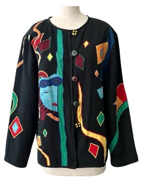 Allure Colorful Folk Artsy Jacket XL